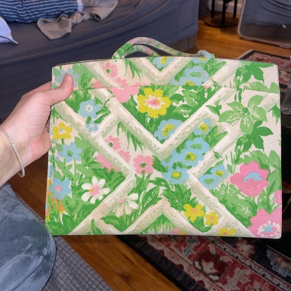 Beautiful 60s floral print handbag - Picture 3 of 7